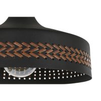 Stropné svetlo DKD Home Decor Gaštanová Čierna Krém Kov 50 W 35 x 35 x 20 cm (2 kusov)