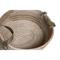 Súprava košíkov DKD Home Decor 45 x 35 x 18 cm Tropické Morská tráva