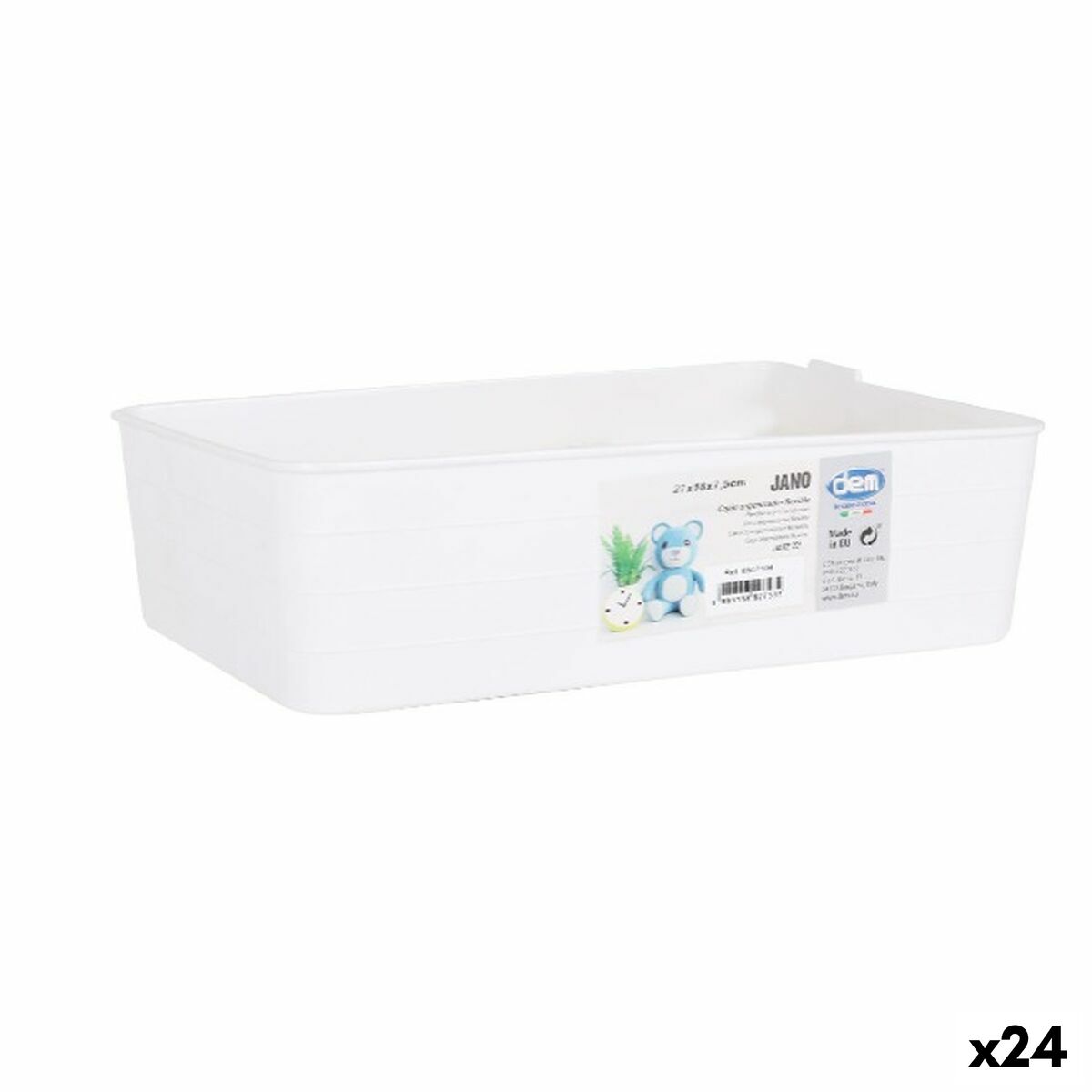 Organizačné Krabičky Dem Biela 27 x 18 x 7,5 cm (24 kusov)
