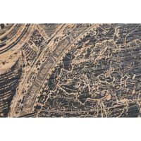 Dekorácia na stenu Home ESPRIT Čierna Prírodná Mapa Sveta 149 x 2 x 105 cm