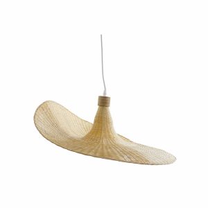 Stropné svetlo DKD Home Decor Viacfarebná Bambus 50 W 220 V 58 x 58 x 22 cm