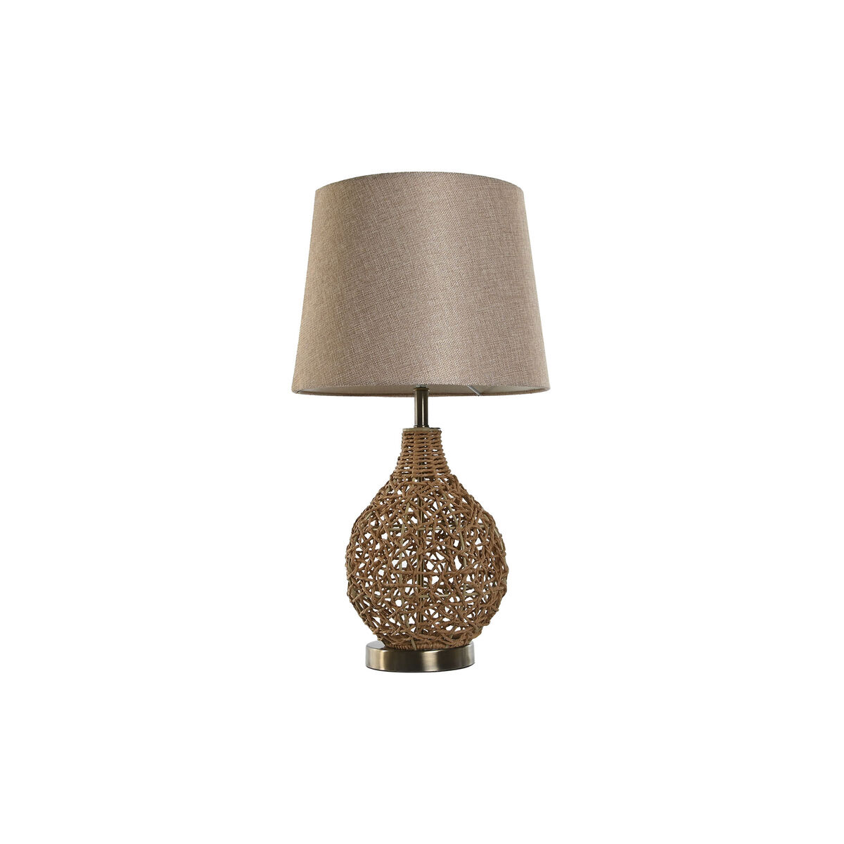 Stolná lampa Home ESPRIT Gaštanová Béžová Zlatá Prírodná 50 W 220 V 33 x 33 x 60 cm