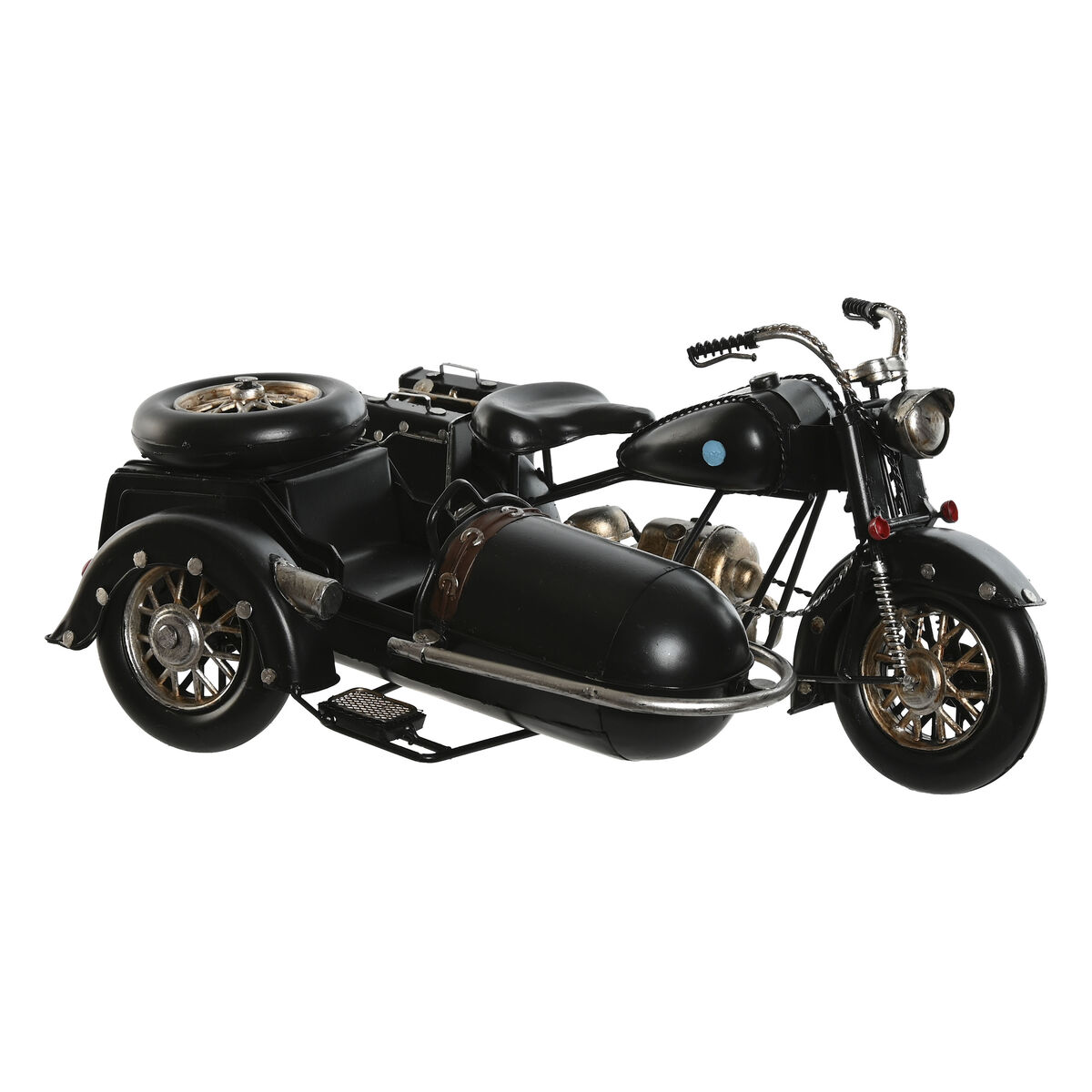 Dekoratívne postava Home ESPRIT Čierna Striebristý Vintage Sidecar (Sajtka) 35 x 24 x 16,5 cm