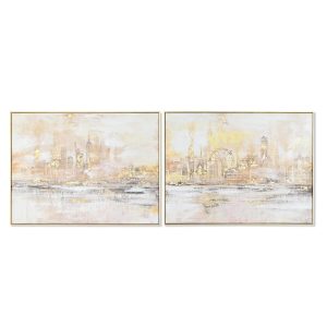 Maľba DKD Home Decor 80 x 3,5 x 60 cm New York Loft (2 kusov)