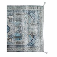 Koberec DKD Home Decor Starožitný povrch Modrá Bavlna Arab (120 x 180 x 1 cm)