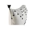 Vankúšik Home ESPRIT Biela Čierna Kosoštvorce 50 x 15 x 30 cm