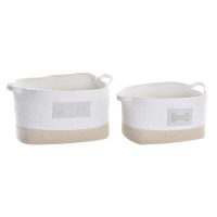 Súprava košíkov DKD Home Decor 43 x 30 x 23 cm
