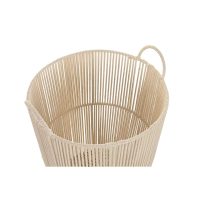 Súprava košíkov DKD Home Decor Béžová Kov 42 x 42 x 51 cm 3 Kusy