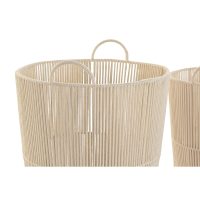 Súprava košíkov DKD Home Decor Béžová Kov 42 x 42 x 51 cm 3 Kusy