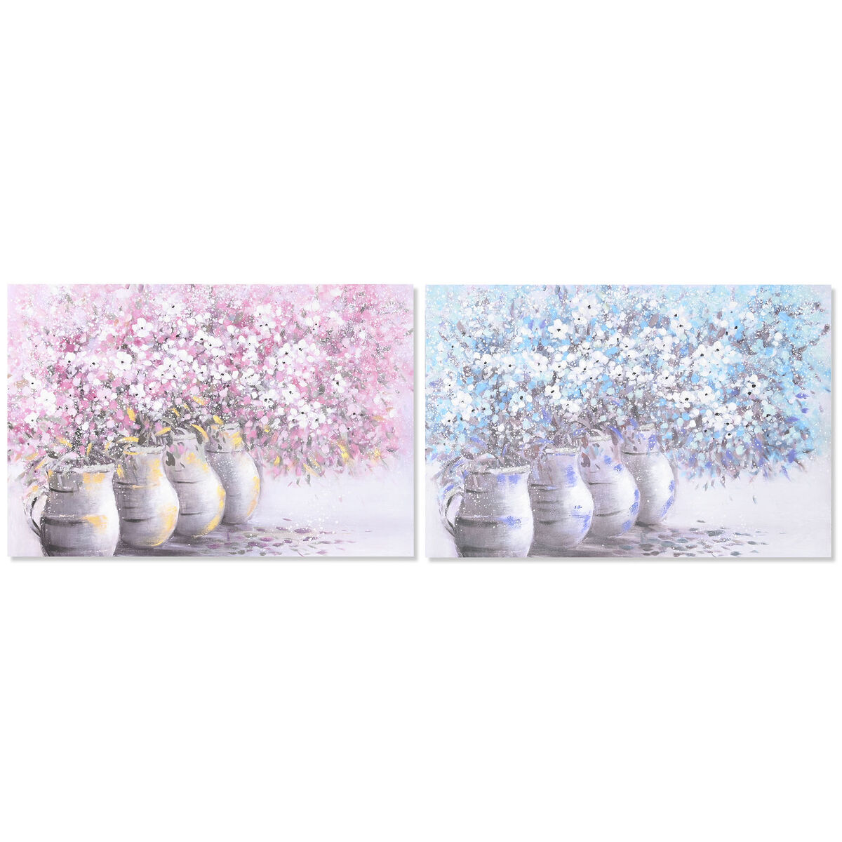 Maľba DKD Home Decor 120 x 3 x 80 cm Cottage (2 kusov)