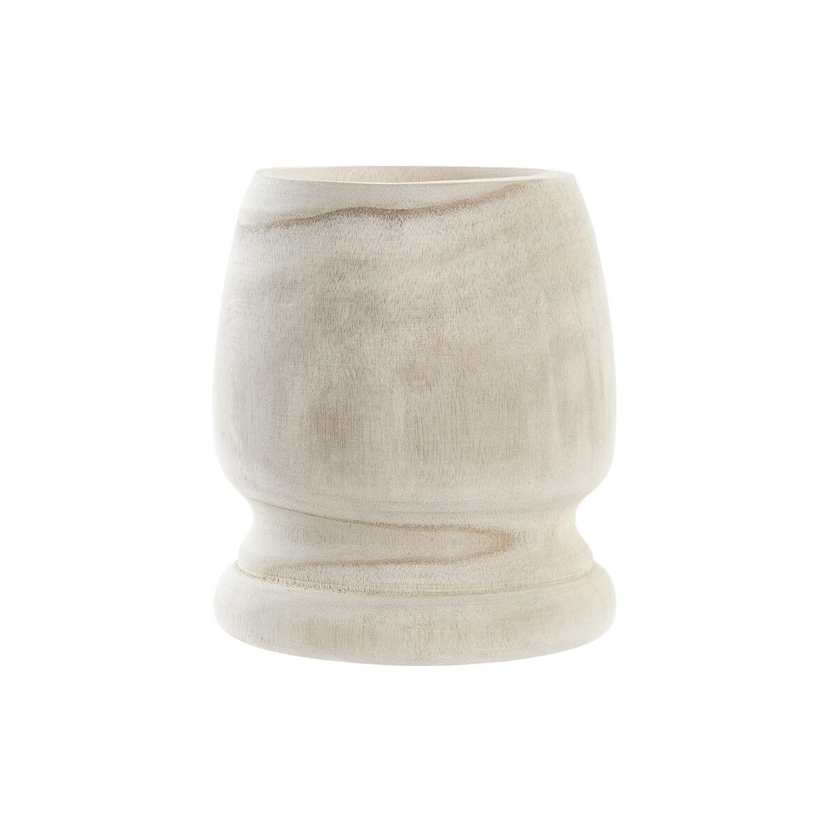 Kvetináč DKD Home Decor Gaštanová Prírodná Drevo z Paulonie Boho 16 x 16 x 18 cm (2 kusov)