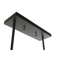 Stropné svetlo DKD Home Decor Gaštanová Aluminium Sklo (52 x 6 x 26 cm)