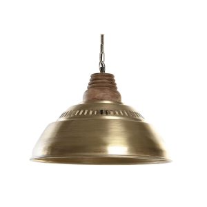 Stropné svetlo DKD Home Decor Gaštanová Zlatá Železo Mangové drevo 50 W 43 x 43 x 31 cm