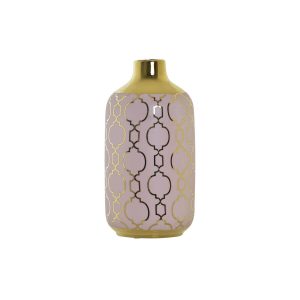 Váza DKD Home Decor Ružová Zlatá Porcelán Orientálny Pochrómované 13 x 13 x 26 cm