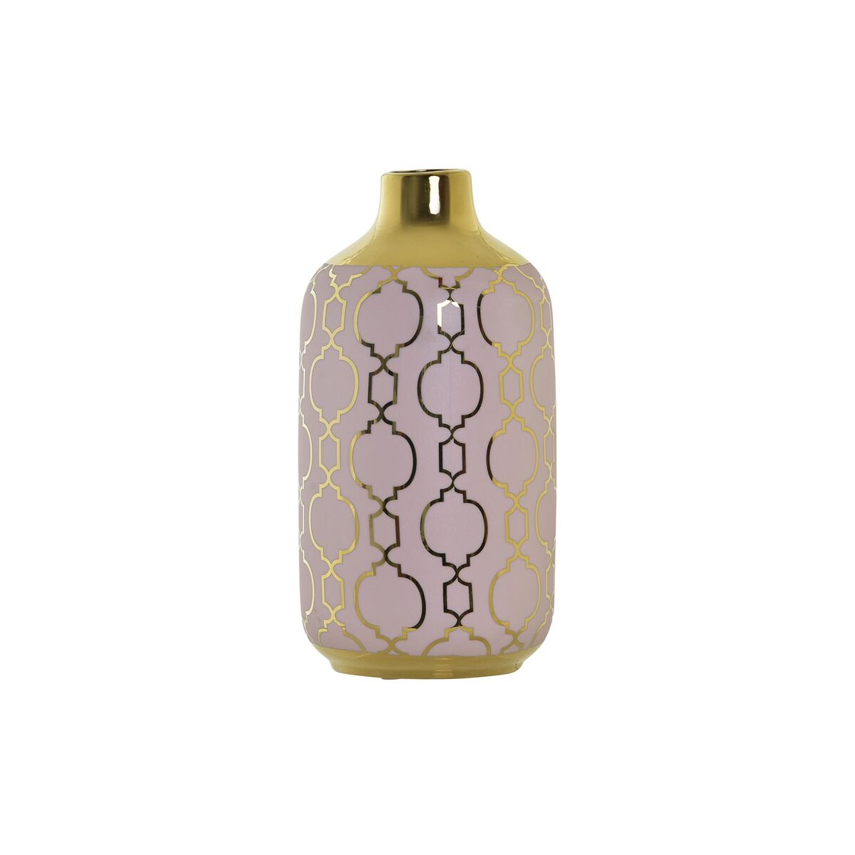 Váza DKD Home Decor Ružová Zlatá Porcelán Orientálny Pochrómované 13 x 13 x 26 cm