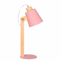 Stolná lampa DKD Home Decor zelená Ružová Prírodná Drevo Kov 50 W 220 V 18 x 20 x 45 cm 15 x 20 x 50 cm (2 kusov)