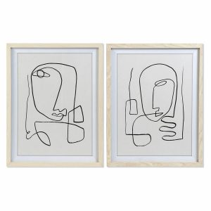 Maľba DKD Home Decor Abstraktný Moderný (55 x 2 x 70 cm) (2 kusov)