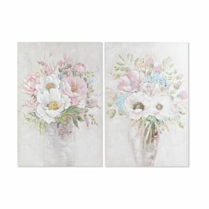 Maľba DKD Home Decor Váza 80 x 3 x 120 cm Shabby Chic (2 kusov)