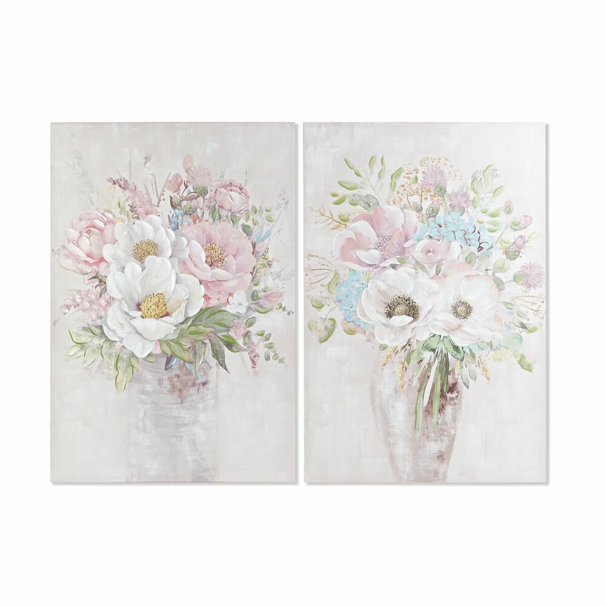 Maľba DKD Home Decor Váza 80 x 3 x 120 cm Shabby Chic (2 kusov)