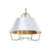 Stropné svetlo DKD Home Decor Biela Zlatá PVC Kov 50 W 38 x 38 x 32 cm