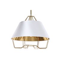 Stropné svetlo DKD Home Decor Biela Zlatá PVC Kov 50 W 38 x 38 x 32 cm