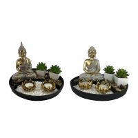 Dekoratívne postava DKD Home Decor 26 x 26 x 18 cm Orientálny Záhrada (2 kusov)