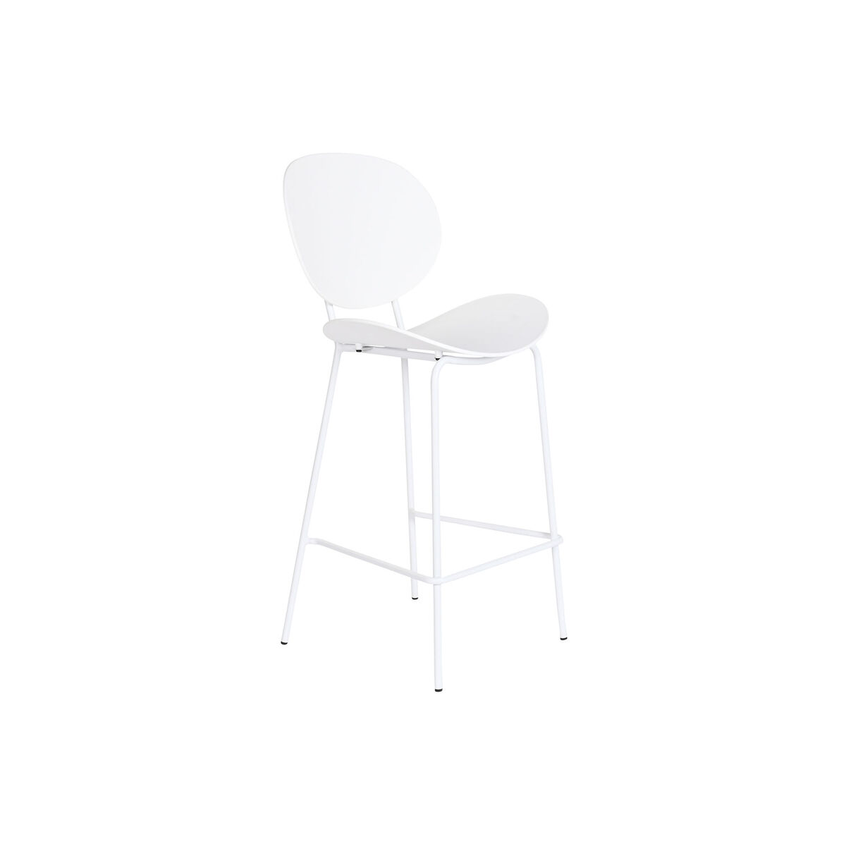 Stolička DKD Home Decor Čierna Kov Biela Polypropylén (52,5 x 49 x 104 cm)