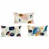 Vankúšik DKD Home Decor Plastické Modrá Biela Viacfarebná Ružová Obdĺžnikový Abstraktný 50 x 30 x 12 cm (3 Kusy)