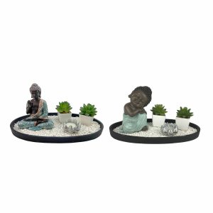 Dekoratívne postava DKD Home Decor 32 x 16,5 x 15,5 cm Orientálny Záhrada (2 kusov)