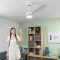Stropný ventilátor so svetlom Flaled InnovaGoods Biela 36 W 52″ ?132 cm (Obnovené A)