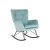 Hojdacie kreslo Home ESPRIT Čierna Nebeská modrá Polyester Kov 68 x 90 x 92 cm