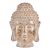 Dekoratívna socha do záhrady Buddha Hlava Biela/Zlatá Polyesterová živica (45,5 x 68 x 48 cm)