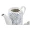 Čajová kanvica DKD Home Decor Modrá Biela Gaštanová Drevo Kamenina