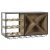 Stojan na fľaše DKD Home Decor 80 x 24 x 44 cm Jedľa Prírodná Čierna Kov Gaštanová Drevo MDF