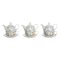 Čajový set DKD Home Decor Porcelán Modrá Terakota Biela Žltá (3 kusov)