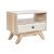 Nočný stolík DKD Home Decor Biela Prírodná Mangové drevo 55 x 35 x 45 cm
