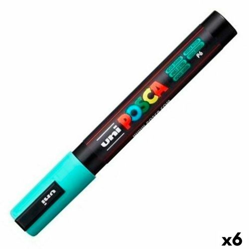 Zvýrazňovač POSCA PC-5M Tyrkysovo zelená (6 kusov)