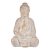 Dekoratívna socha do záhrady Buddha Biela/Zlatá Polyesterová živica (24,5 x 50 x 31,8 cm)