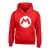 Unisex mikina s kapucňou Super Mario Badge Červená