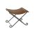 Foot-of-bed Bench DKD Home Decor Čierna Kov Gaštanová Koža (53 x 45 x 44 cm)